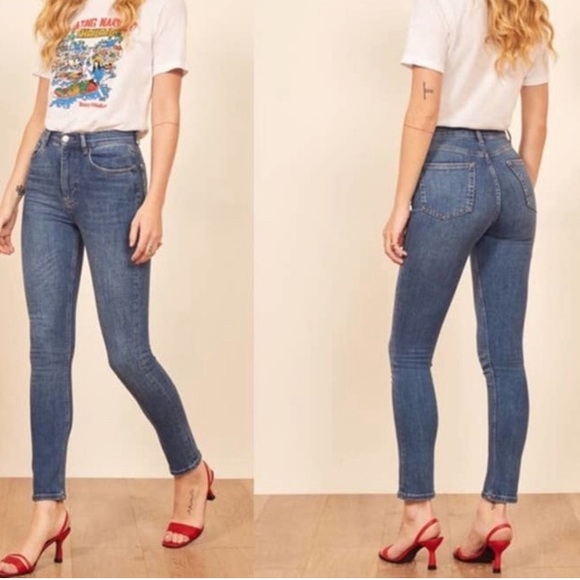 Reformation Denim - Reformation Jeans Womens Size 26 High & Skinny In Darwin Wash Organic cotton